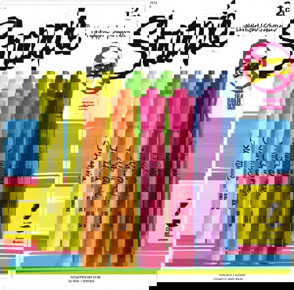 TANK STYLE HIGHLIGHTERS, ASSORTED INK COLORS, CHISEL TIP, ASSORTED BARREL COLORS, DOZEN